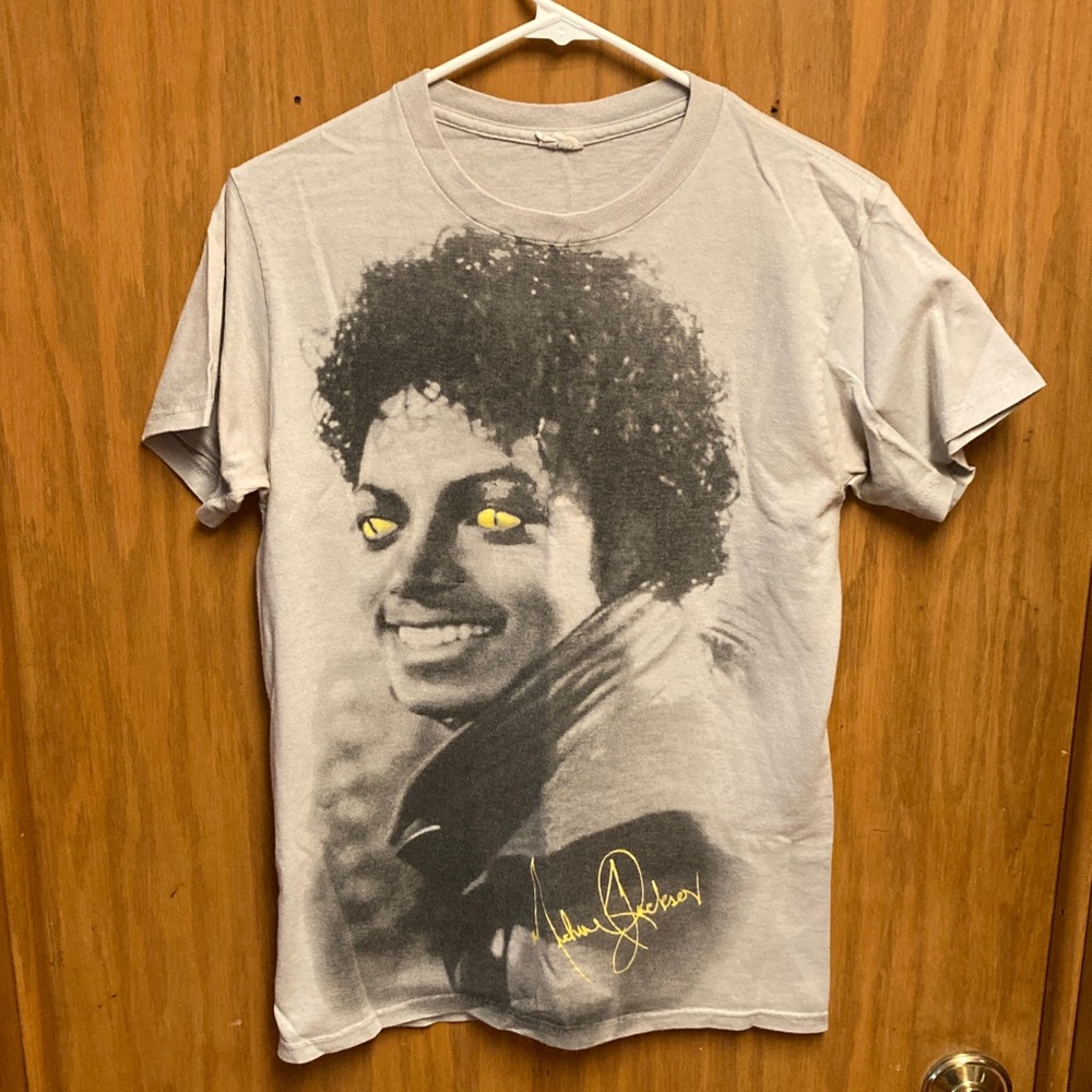 Rare Michael Jackson Delta Thriller Classic Gray T-Shirt Small